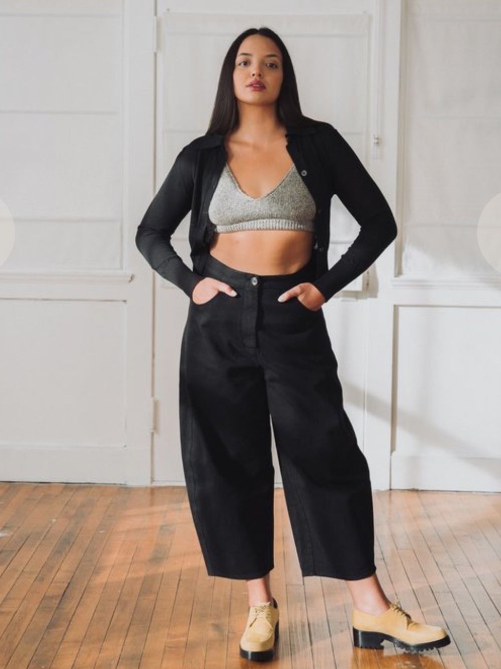 CORDERA Curved Leg Pants - Black — OS